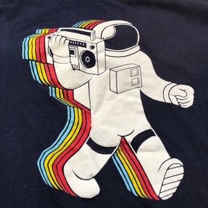 Astronaut Chilling with Boombox Graphic Tee